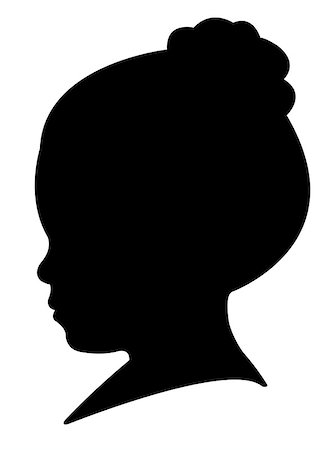 a child head silhouette vector Photographie de stock - Aubaine LD & Abonnement, Code: 400-07037551