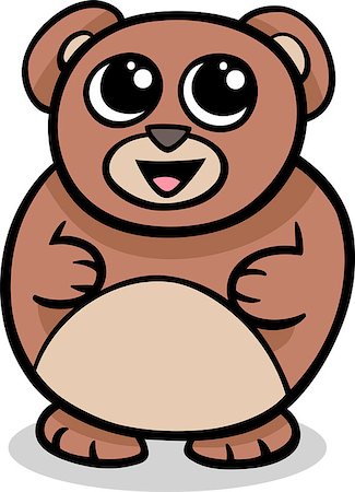 simsearch:400-08405101,k - Cartoon Illustration of Kawaii Style Cute Teddy Bear Stock Photo - Budget Royalty-Free & Subscription, Code: 400-07037599