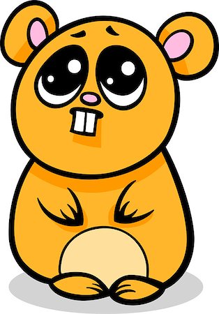 simsearch:400-08405101,k - Cartoon Illustration of Kawaii Style Cute Shy Hamster Stock Photo - Budget Royalty-Free & Subscription, Code: 400-07037603