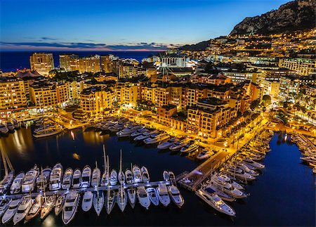 Aerial View on Fontvieille and Monaco Harbor with Luxury Yachts, French Riviera Photographie de stock - Aubaine LD & Abonnement, Code: 400-07038306