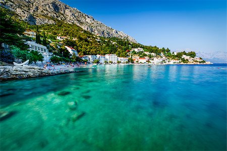 simsearch:400-06748044,k - Beautiful Beach and Transparent Turquoise Adriatic Sea near Split, Croatia Stock Photo - Budget Royalty-Free & Subscription, Code: 400-07038308