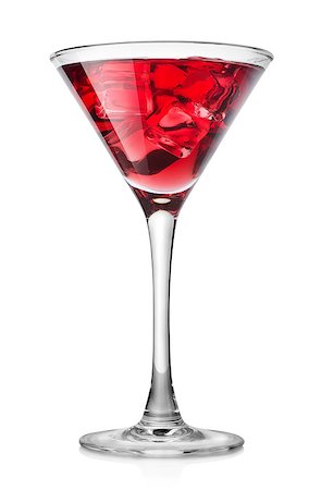simsearch:400-06915457,k - Cherry cocktail with ice cubes in a glass isolated on a white background Photographie de stock - Aubaine LD & Abonnement, Code: 400-07038362