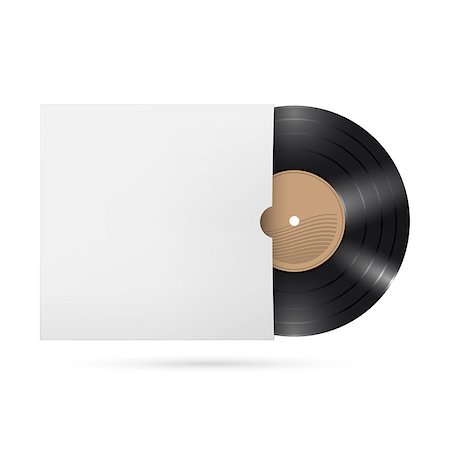 simsearch:400-05305007,k - Vinyl records Illustration on white background for creative design Stock Photo - Budget Royalty-Free & Subscription, Code: 400-07038613