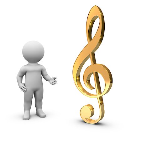 simsearch:400-06329491,k - Bobby is presenting a treble clef / violin note key symbol. Stock Photo - Budget Royalty-Free & Subscription, Code: 400-07038805