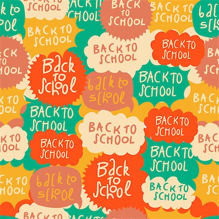 sketchy - School pattern with speech bubbles, vector Eps10 illustration. Stock Photo - Budget Royalty-Free & Subscription, Code: 400-07038979