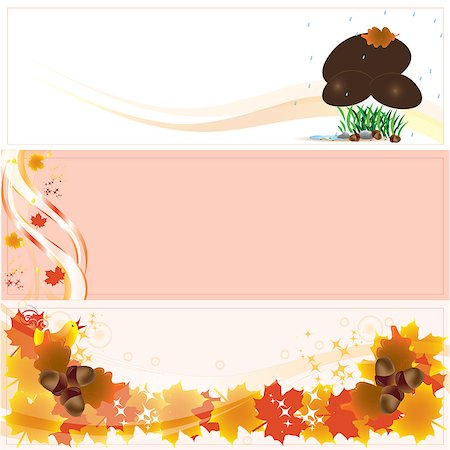 fall floral backgrounds - Autumn backgrounds for your banners Stock Photo - Budget Royalty-Free & Subscription, Code: 400-07039140