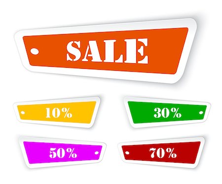 sticker - Sale sticker style sign in perspective. Vector illustration Stock Photo - Budget Royalty-Free & Subscription, Code: 400-07039475