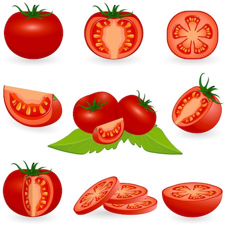 Vector illustration of tomato Stock Photo - Budget Royalty-Free & Subscription, Code: 400-07039668