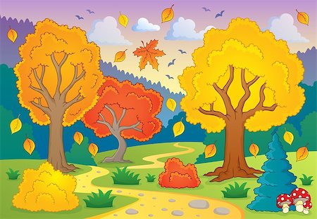 simsearch:400-08710477,k - Autumn thematic image 5 - eps10 vector illustration. Stock Photo - Budget Royalty-Free & Subscription, Code: 400-07039861