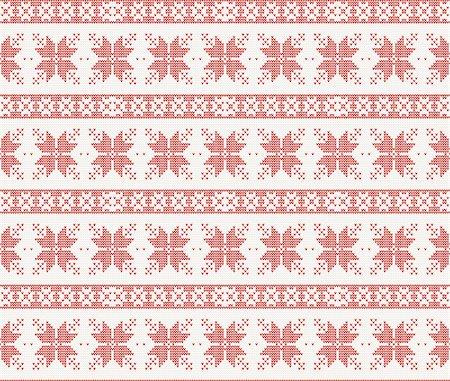 simsearch:400-05329259,k - seamless knitted pattern with christmas ornament in red color. vector illustration Foto de stock - Royalty-Free Super Valor e Assinatura, Número: 400-07039930