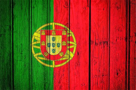 Portugal flag on the old wooden background Stockbilder - Microstock & Abonnement, Bildnummer: 400-07039965