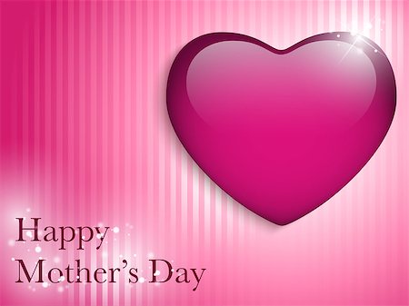 simsearch:400-08779765,k - Vector - Happy Mother Day Heart Background Photographie de stock - Aubaine LD & Abonnement, Code: 400-07032245