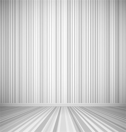 Gray empty room with striped wall and striped floor interior. Vector illustration Stock Photo - Budget Royalty-Free & Subscription, Code: 400-07032371