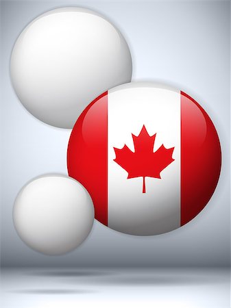 simsearch:400-07032470,k - Vector - Canada Flag Glossy Button Photographie de stock - Aubaine LD & Abonnement, Code: 400-07032467