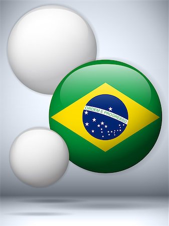 simsearch:400-07032470,k - Vector - Brazil Flag Glossy Button Photographie de stock - Aubaine LD & Abonnement, Code: 400-07032475