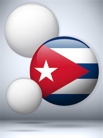 simsearch:400-06365571,k - Vector - Cuba Flag Glossy Button Stock Photo - Budget Royalty-Free & Subscription, Code: 400-07032478