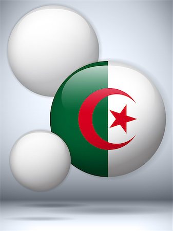 simsearch:400-06365557,k - Vector - Algeria Flag Glossy Button Photographie de stock - Aubaine LD & Abonnement, Code: 400-07032471