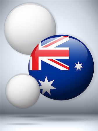 simsearch:400-07032470,k - Vector - Australia Flag Glossy Button Photographie de stock - Aubaine LD & Abonnement, Code: 400-07032473