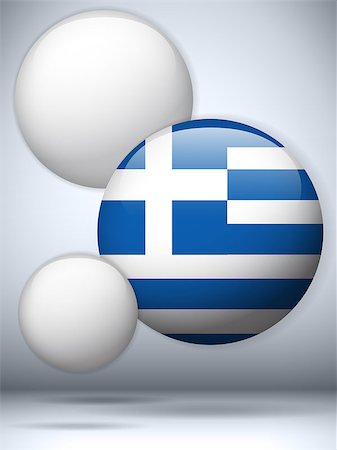 simsearch:400-06365575,k - Vector - Greece Flag Glossy Button Fotografie stock - Microstock e Abbonamento, Codice: 400-07032485