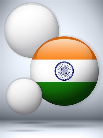 simsearch:400-07032470,k - Vector - India Flag Glossy Button Photographie de stock - Aubaine LD & Abonnement, Code: 400-07032487