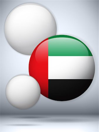 simsearch:400-07032470,k - Vector - Emirates Flag Glossy Button Photographie de stock - Aubaine LD & Abonnement, Code: 400-07032480