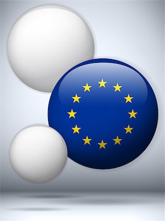 simsearch:400-07032470,k - Vector - Europe Flag Glossy Button Photographie de stock - Aubaine LD & Abonnement, Code: 400-07032481