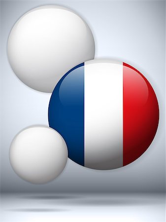 simsearch:400-06365571,k - Vector - France Flag Glossy Button Stock Photo - Budget Royalty-Free & Subscription, Code: 400-07032483