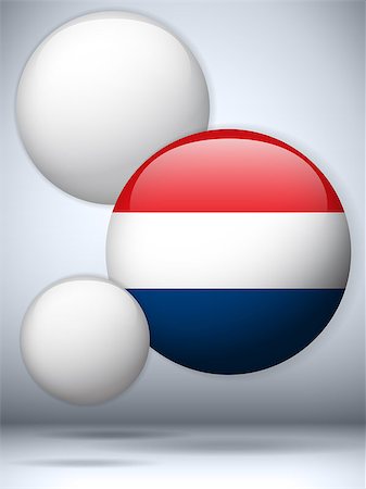 simsearch:400-07032470,k - Vector - Netherlands Flag Glossy Button Photographie de stock - Aubaine LD & Abonnement, Code: 400-07032495