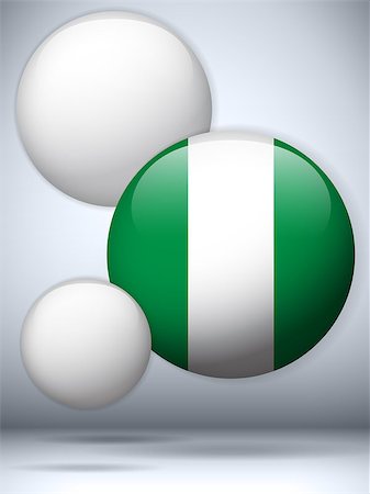 simsearch:400-06365575,k - Vector - Nigeria Flag Glossy Button Fotografie stock - Microstock e Abbonamento, Codice: 400-07032496