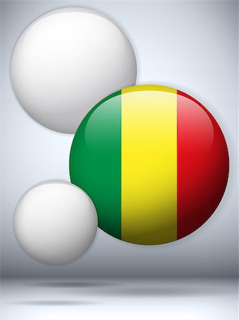 simsearch:400-07032470,k - Vector - Mali Flag Glossy Button Photographie de stock - Aubaine LD & Abonnement, Code: 400-07032492