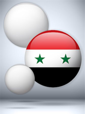 simsearch:400-07032470,k - Vector - Syria Flag Glossy Button Photographie de stock - Aubaine LD & Abonnement, Code: 400-07032505