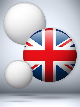 simsearch:400-06365575,k - Vector - United Kingdom Flag Glossy Button Fotografie stock - Microstock e Abbonamento, Codice: 400-07032508