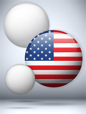 simsearch:400-06365557,k - Vector - United States Flag Glossy Button Photographie de stock - Aubaine LD & Abonnement, Code: 400-07032509