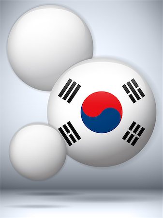 simsearch:400-06365571,k - Vector - South Korea Flag Glossy Button Stock Photo - Budget Royalty-Free & Subscription, Code: 400-07032500