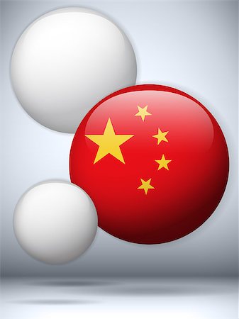 simsearch:400-06365557,k - Vector - China Flag Glossy Button Photographie de stock - Aubaine LD & Abonnement, Code: 400-07032501