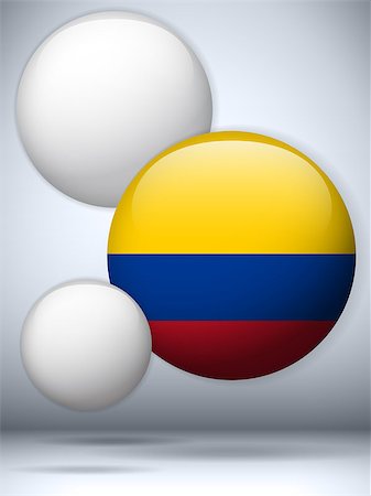 simsearch:400-06365571,k - Vector - Colombia Flag Glossy Button Stock Photo - Budget Royalty-Free & Subscription, Code: 400-07032502