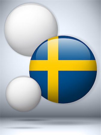 simsearch:400-06365571,k - Vector - Sweden Flag Glossy Button Stock Photo - Budget Royalty-Free & Subscription, Code: 400-07032503