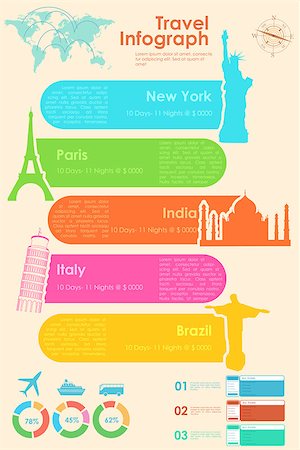statistics design - illustration of Travel Infographic Chart for presentation Stock Photo - Budget Royalty-Free & Subscription, Code: 400-07032649