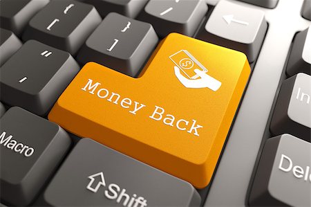 rimborso - Money Back - Orange Button on Computer Keyboard. Internet Concept. Fotografie stock - Microstock e Abbonamento, Codice: 400-07032986