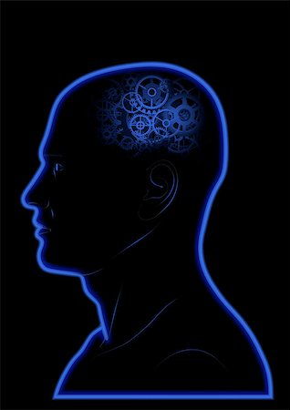 simsearch:400-07472751,k - Abstract image - Gears In The Head - Brain - Intelligence - Thinking. This file is vector, can be scaled to any size without loss of quality. Stock Photo - Budget Royalty-Free & Subscription, Code: 400-07033022