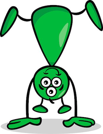 simsearch:400-07034082,k - Cartoon Illustration of Funny Alien or Martian Comic Character Fotografie stock - Microstock e Abbonamento, Codice: 400-07033103