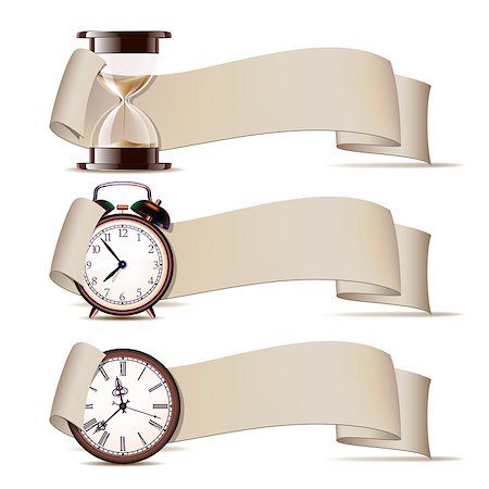 simsearch:700-03161591,k - Set of banners with clocks. Vector illustration Stock Photo - Budget Royalty-Free & Subscription, Code: 400-07033172