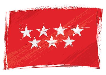 Community of Madrid flag created in grunge style Stock Photo - Budget Royalty-Free & Subscription, Code: 400-07033281