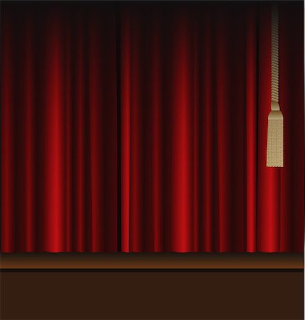 simsearch:400-07308316,k - vector illustration of the red curtains to theater stage Stock Photo - Budget Royalty-Free & Subscription, Code: 400-07033328