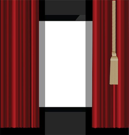 simsearch:400-07308316,k - vector illustration of the red curtains to theater stage Stock Photo - Budget Royalty-Free & Subscription, Code: 400-07033329