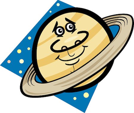 simsearch:400-04154451,k - Cartoon Illustration of Funny Saturn Planet Comic Mascot Character Stock Photo - Budget Royalty-Free & Subscription, Code: 400-07033425