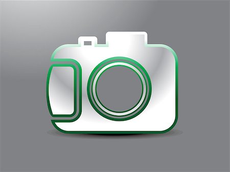 simsearch:400-06915716,k - abstract glossy camera icon vector illustration Stock Photo - Budget Royalty-Free & Subscription, Code: 400-07033473