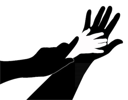 hands silhouette vector Stock Photo - Budget Royalty-Free & Subscription, Code: 400-07033775