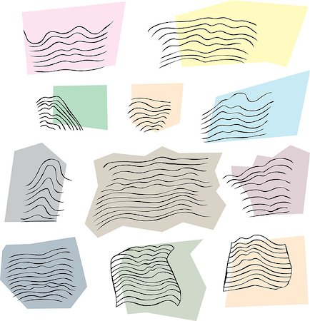 Set of abstract natural wavy patterns on white background Photographie de stock - Aubaine LD & Abonnement, Code: 400-07033807