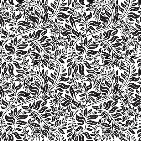 floral vector - seamless floral pattern, can be used as a background Photographie de stock - Aubaine LD & Abonnement, Code: 400-07033815